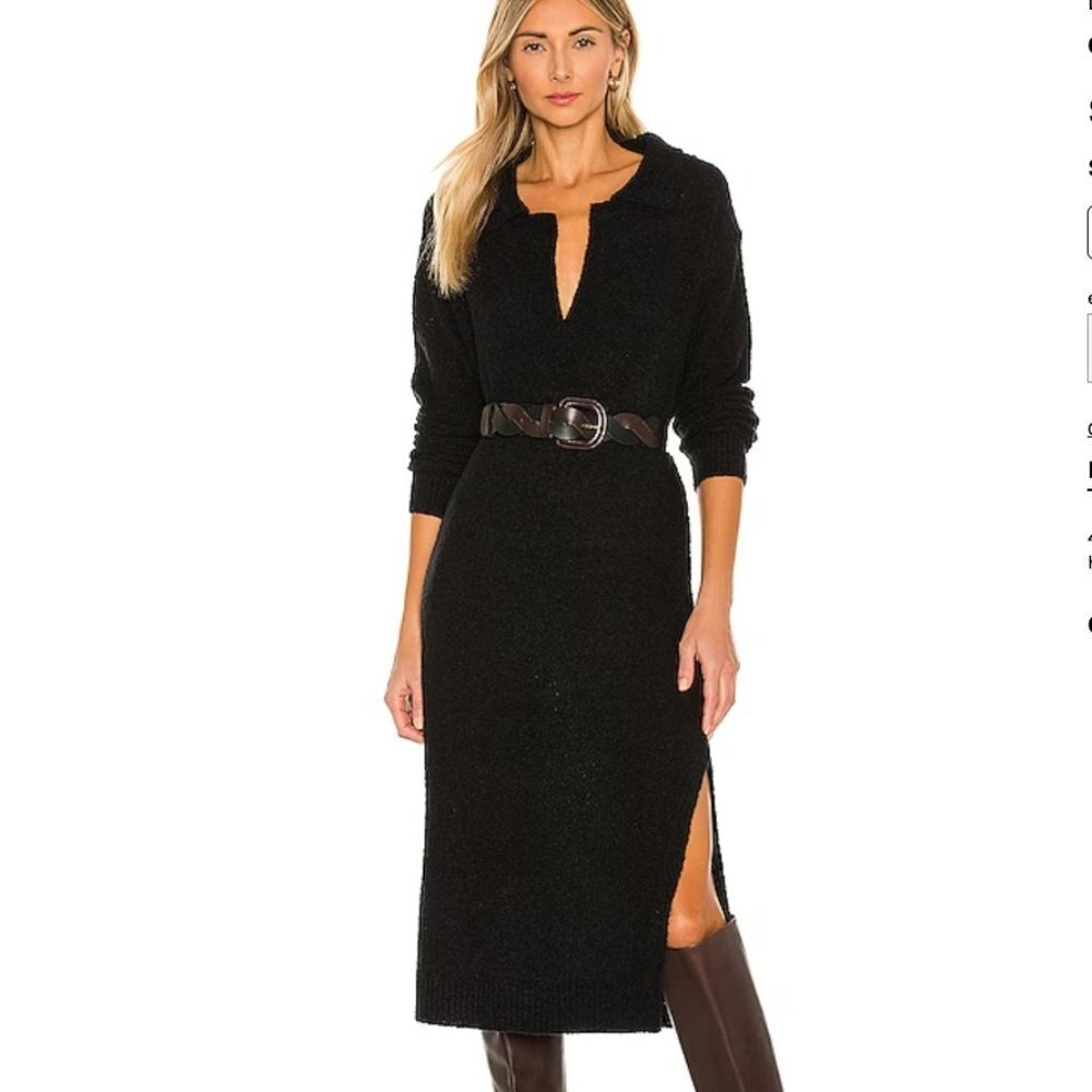 NWOT L'Academie Julie Knit Dress in black size small